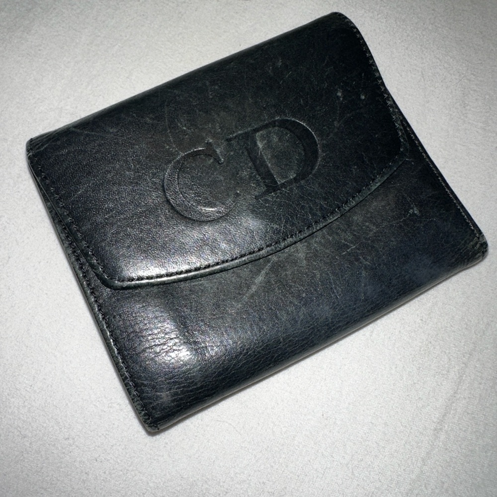 Christian Dior Black Leather Wallet